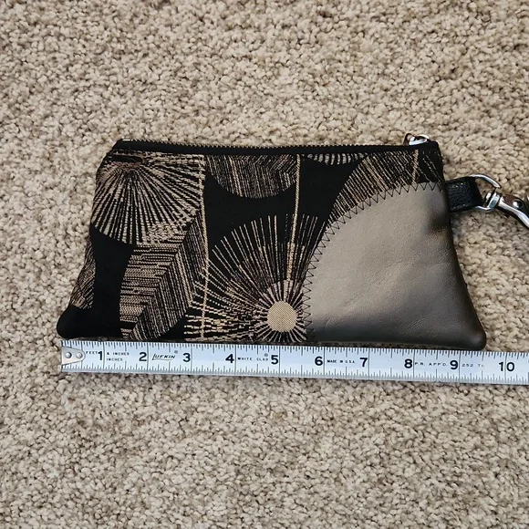 VTG ellu by Leslie Pozen•Made In USA •Ostrich Leather Wristlet - Picture 8 of 9